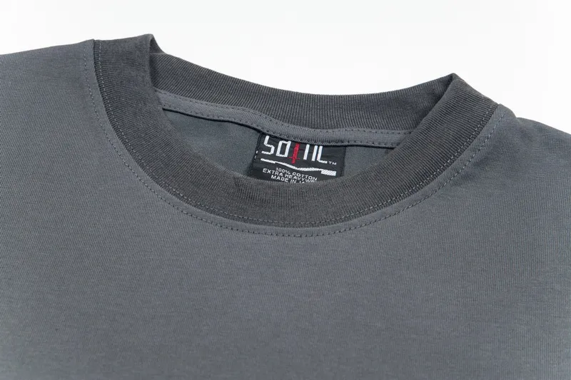 100💰 S08#美Chao SAINT white ink direct-injection pure cotton 260g loose short-sleeved T-shirt 11 dark gray S-XL